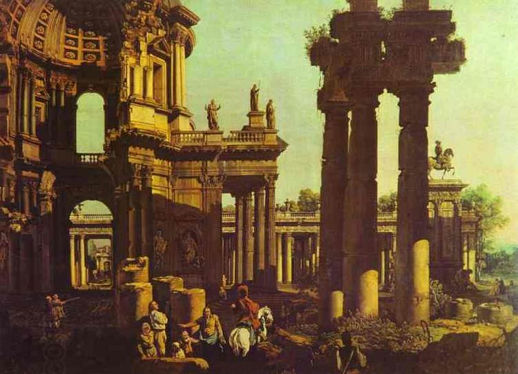 Bernardo Bellotto Ruins of a Temple China oil painting art